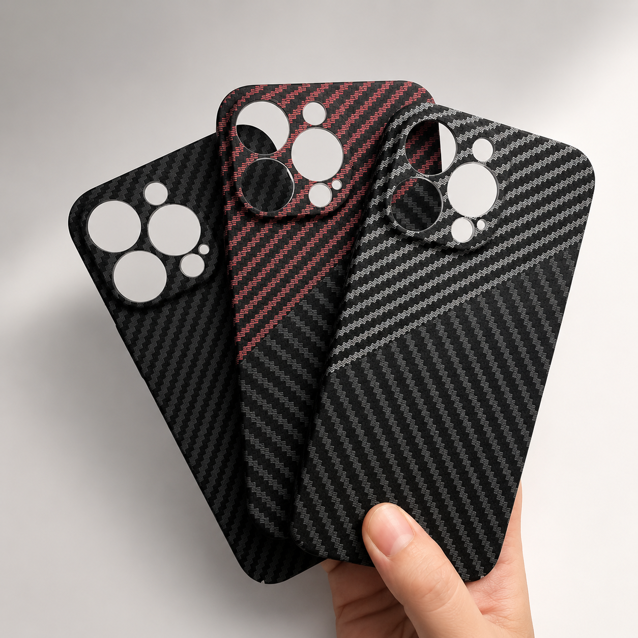 Premium iPhone Case Carbon Fiber Matte Protective Cover MagSafe Compatible Ultra Thin Camera Lens Protection Anti Fingerprint Slim Full Coverage