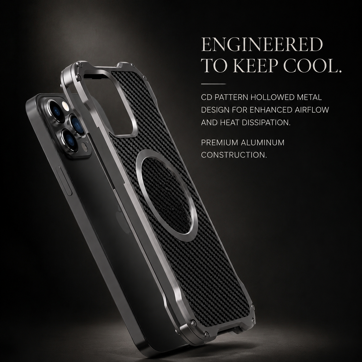 Premium iPhone Case Carbon Fiber Metal MagSafe Cover Anti Fall Shockproof Magnetic Back Shell Camera Lens Protection Ultra Thin Protective Case