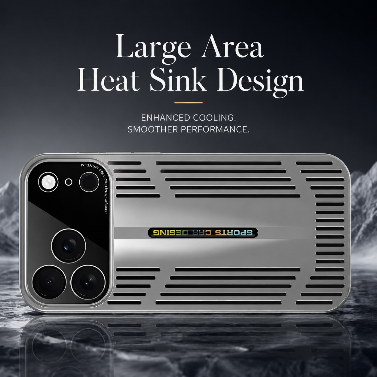 Premium iPhone Case Cooling Protective Cover Shockproof PC TPU Anti Scratch Anti Fingerprint Heat Dissipation Non Slip Slim Full Coverage