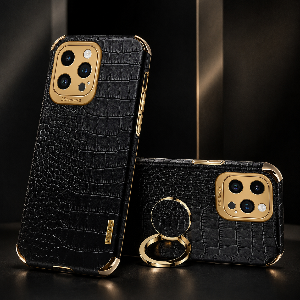 Premium iPhone Case Crocodile Leather Protective Cover Shockproof Camera Lens Protection Anti Scratch Anti Fingerprint Silicone TPU Full Coverage
