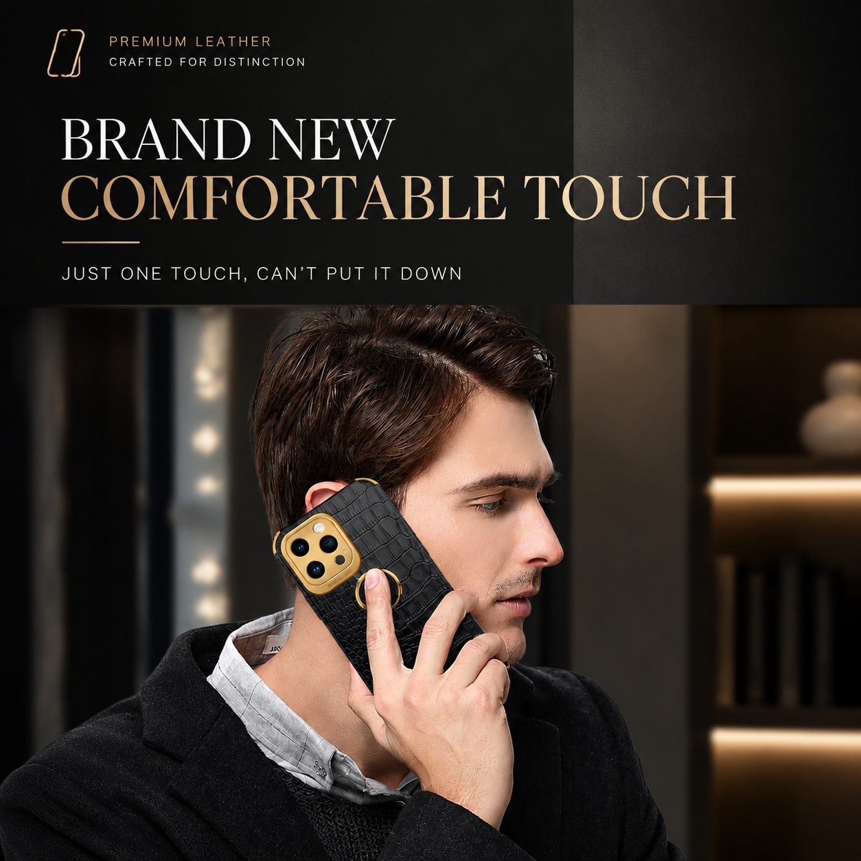 Premium iPhone Case Crocodile Leather Protective Cover Shockproof Camera Lens Protection Anti Scratch Anti Fingerprint Silicone TPU Full Coverage