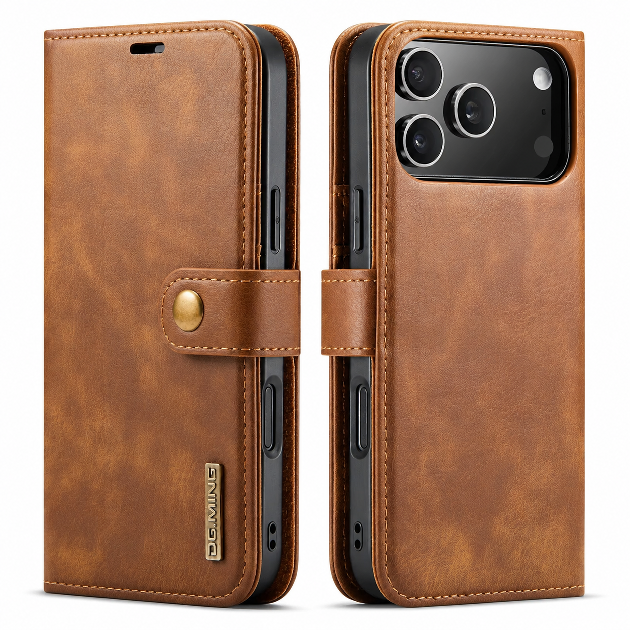 Premium iPhone Case Detachable Magnetic Leather Wallet Cover with Card Holder Flip Design Shockproof Full Body Protection Slim Durable Protective Style