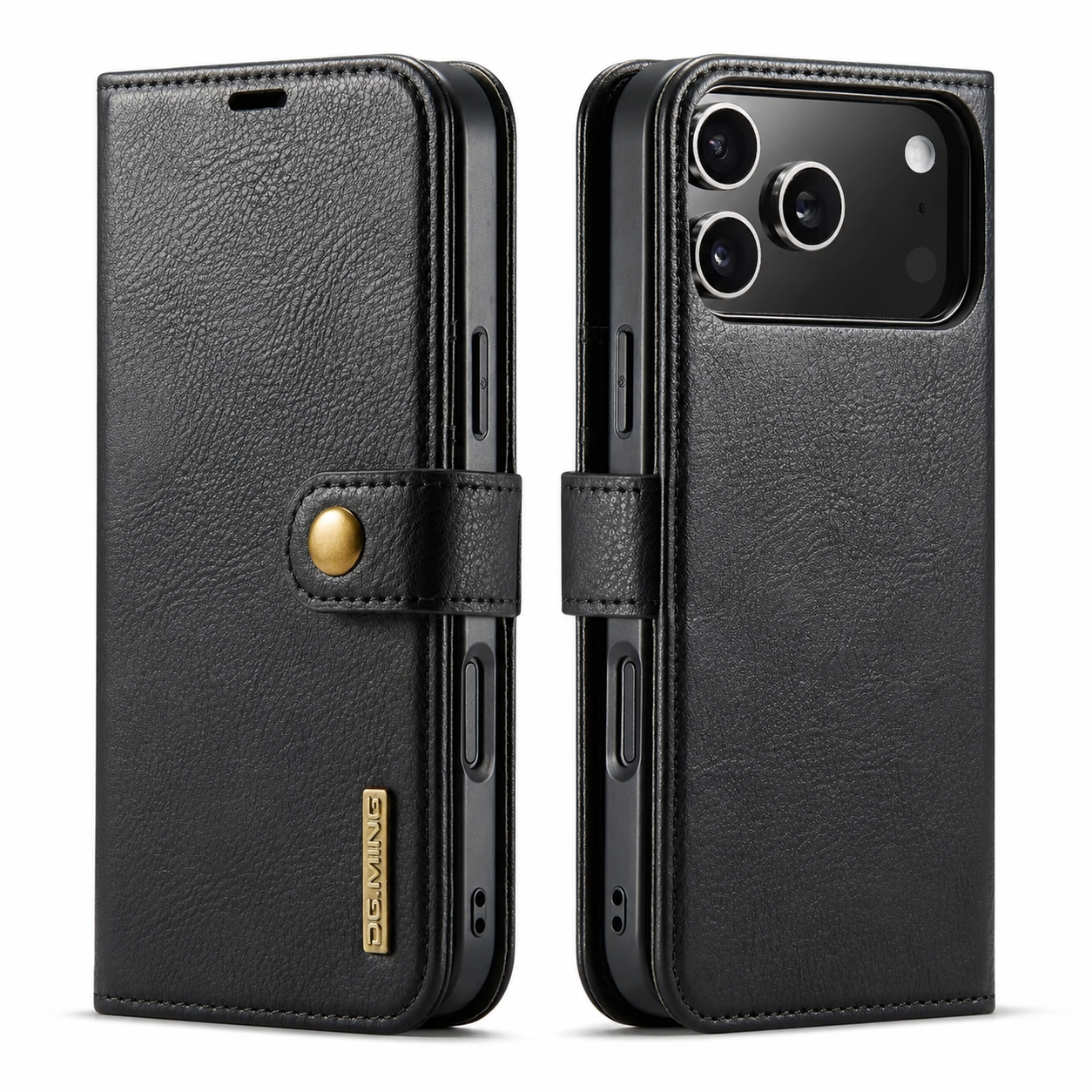 Premium iPhone Case Detachable Magnetic Leather Wallet Cover with Card Holder Flip Design Shockproof Full Body Protection Slim Durable Protective Style