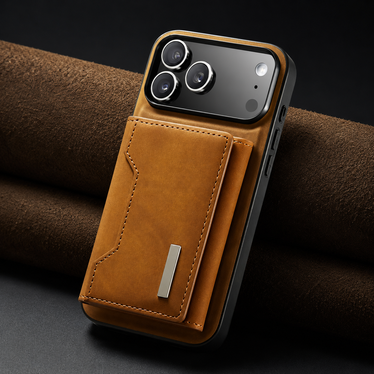 Premium iPhone Case Detachable Magnetic Leather Wallet Protective Cover Card Holder Kickstand Camera Lens Protection Anti Scratch Full Coverage