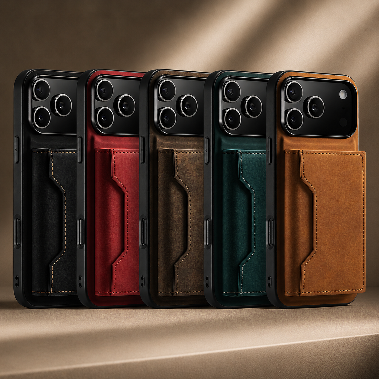 Premium iPhone Case Detachable Magnetic Leather Wallet Protective Cover Card Holder Kickstand Camera Lens Protection Anti Scratch Full Coverage