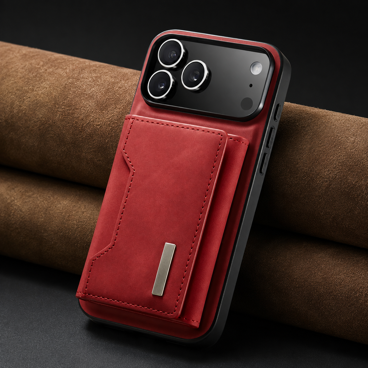 Premium iPhone Case Detachable Magnetic Leather Wallet Protective Cover Card Holder Kickstand Camera Lens Protection Anti Scratch Full Coverage