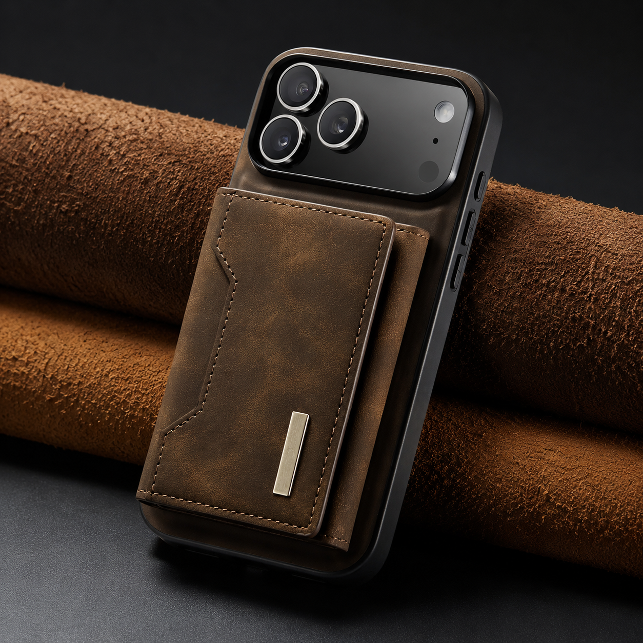 Premium iPhone Case Detachable Magnetic Leather Wallet Protective Cover Card Holder Kickstand Camera Lens Protection Anti Scratch Full Coverage