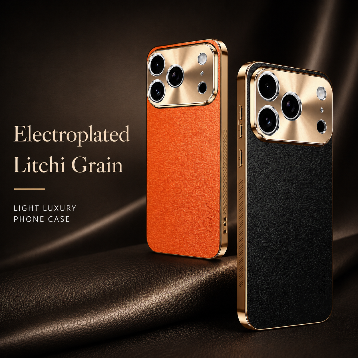 Premium iPhone Case Genuine Leather Magnetic Cover MagSafe Compatible Rotating Ring Stand Shockproof Frameless Camera Lens Protection Anti Scratch Slim Design