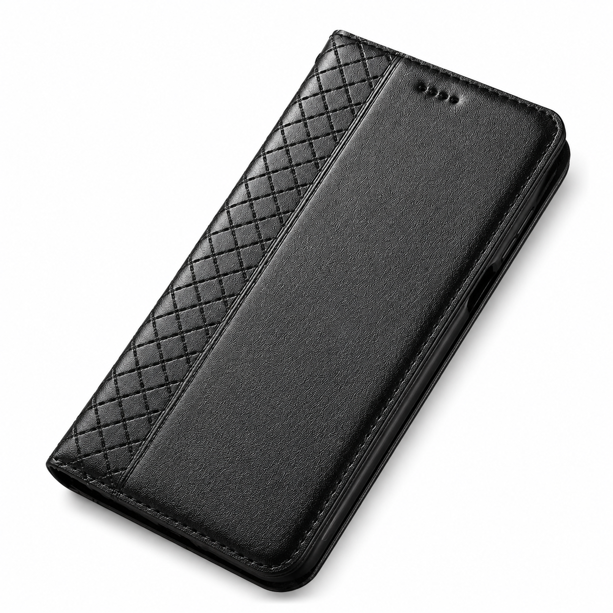 Premium iPhone Case Genuine Nappa Leather Wallet Flip Protective Cover Card Holder Magnetic Closure Kickstand Shockproof Full Body Business Design