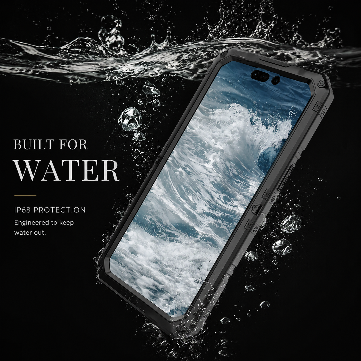 Premium iPhone Case IP68 Waterproof Armor MagSafe Cover Shockproof Full Body Protection Magnetic Rugged Protective Case Camera Lens Screen Guard