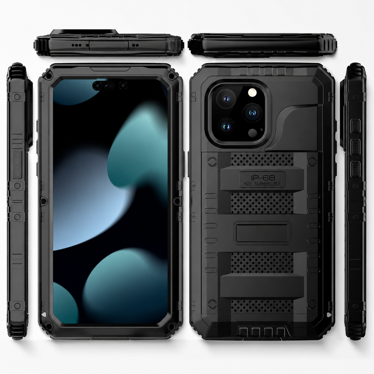 Premium iPhone Case IP68 Waterproof Armor MagSafe Cover Shockproof Full Body Protection Magnetic Rugged Protective Case Camera Lens Screen Guard