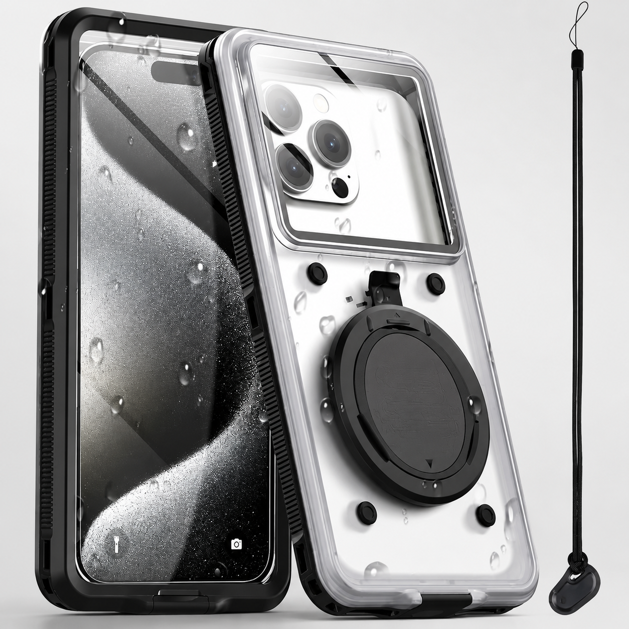 Premium iPhone Case IP68 Waterproof Full Body Protective Cover Shockproof Vacuum Seal Touchscreen Access Dustproof Underwater Protection