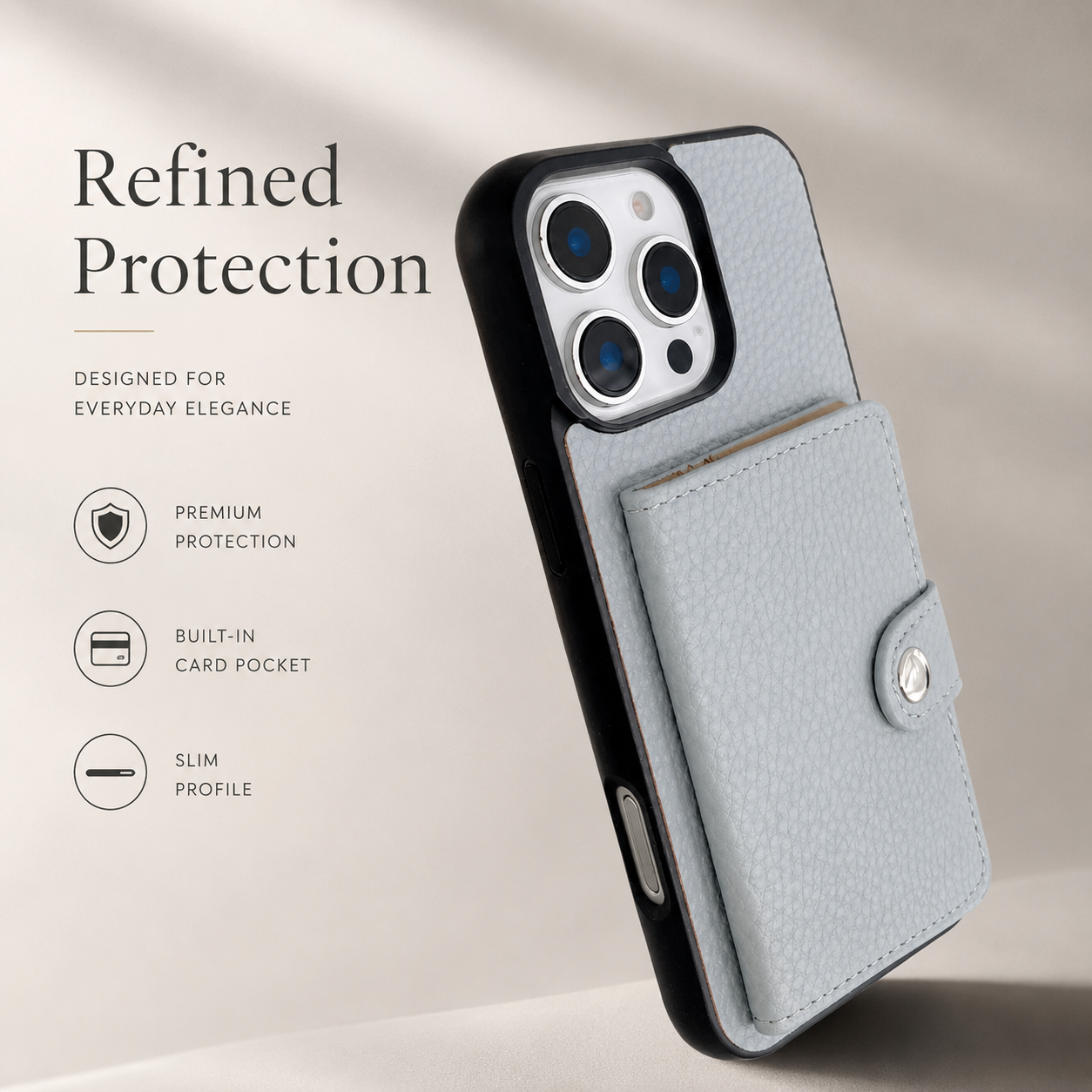 Premium iPhone Case Leather Crossbody Wallet Cover Card Holder Coin Purse Lanyard Strap Shockproof Protective Magnetic Closure Full Coverage Design