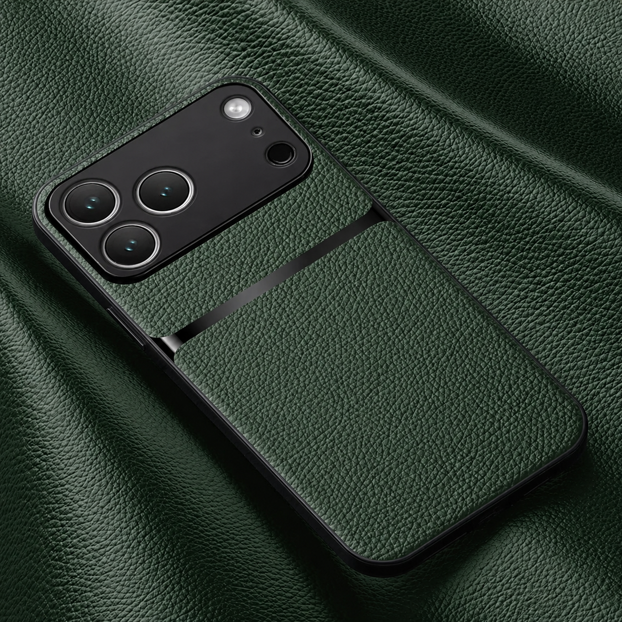 Premium iPhone Case Leather Pattern Protective Cover Shockproof Camera Lens Protection Silicone Anti Scratch Slim Non Slip Full Coverage