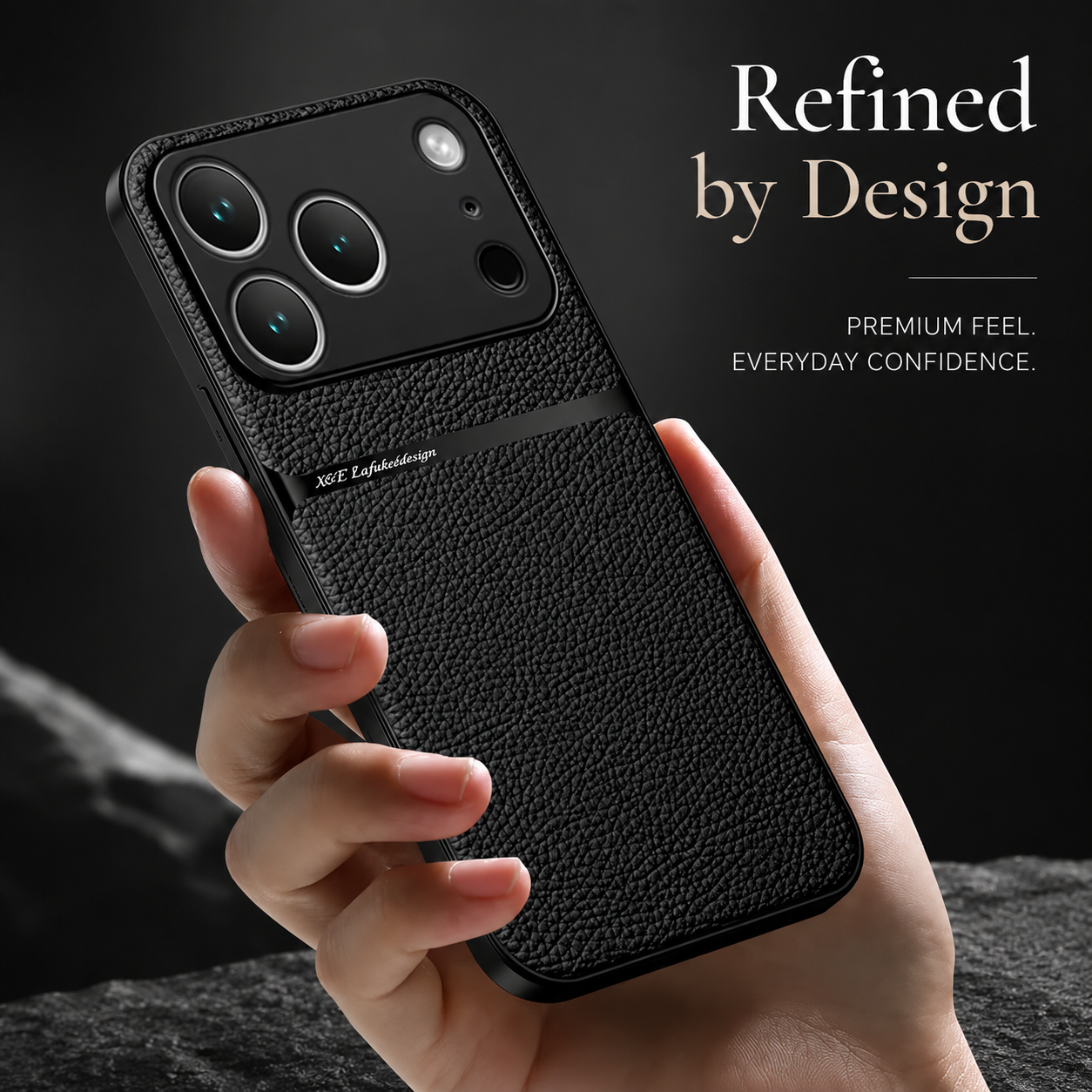 Premium iPhone Case Leather Pattern Protective Cover Shockproof Camera Lens Protection Silicone Anti Scratch Slim Non Slip Full Coverage
