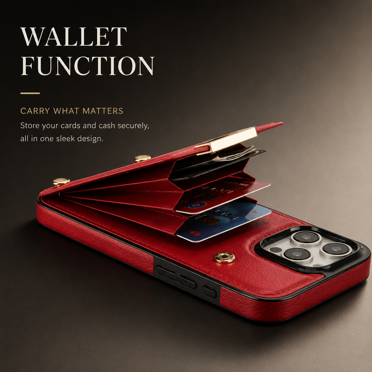 Premium iPhone Case Leather Wallet Cover Flip Card Holder Pocket Magnetic Closure Shockproof Protective Case Full Body Screen Camera Protection Slim Design