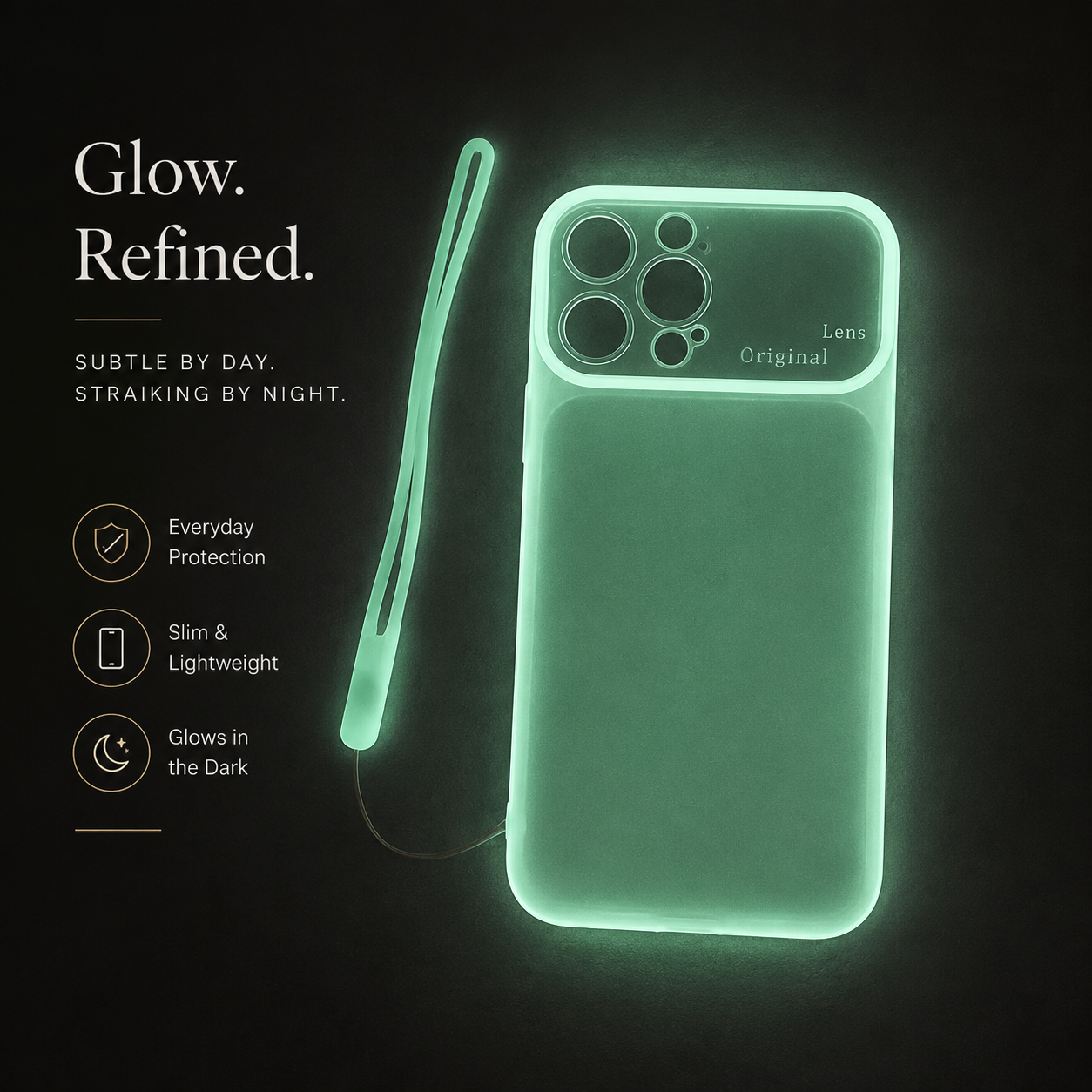 Premium iPhone Case Luminous Clear Silicone Cover MagSafe Compatible Glow In The Dark Shockproof Camera Lens Protection Ultra Thin Design