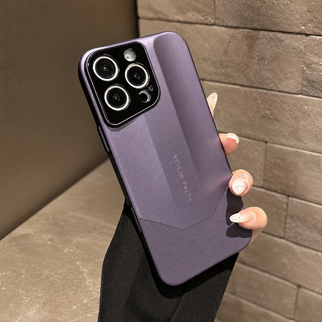 Premium iPhone Case Luxury Contrast Color Leather PC Hybrid Protective Cover Shockproof Anti Scratch Camera Lens Protection Slim Full Coverage
