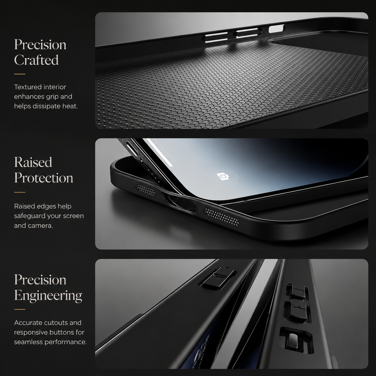Premium iPhone Case Luxury Metal Cover Large Window Acrylic Protective Cover Soft Silicone Frame Shockproof Camera Lens Protection Anti Scratch Full Coverage