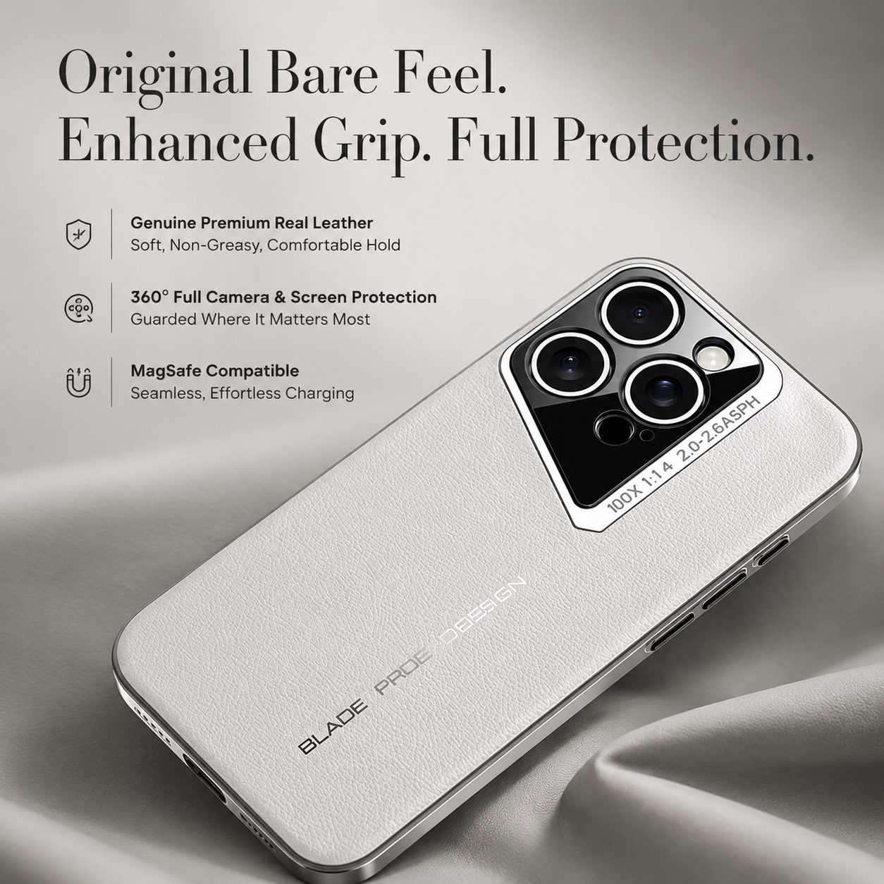 Premium iPhone Case Luxury PU Leather Electroplated Finish Ultra Thin Shockproof Protective Cover Camera Lens Protection Slim Hard Back Full Coverage