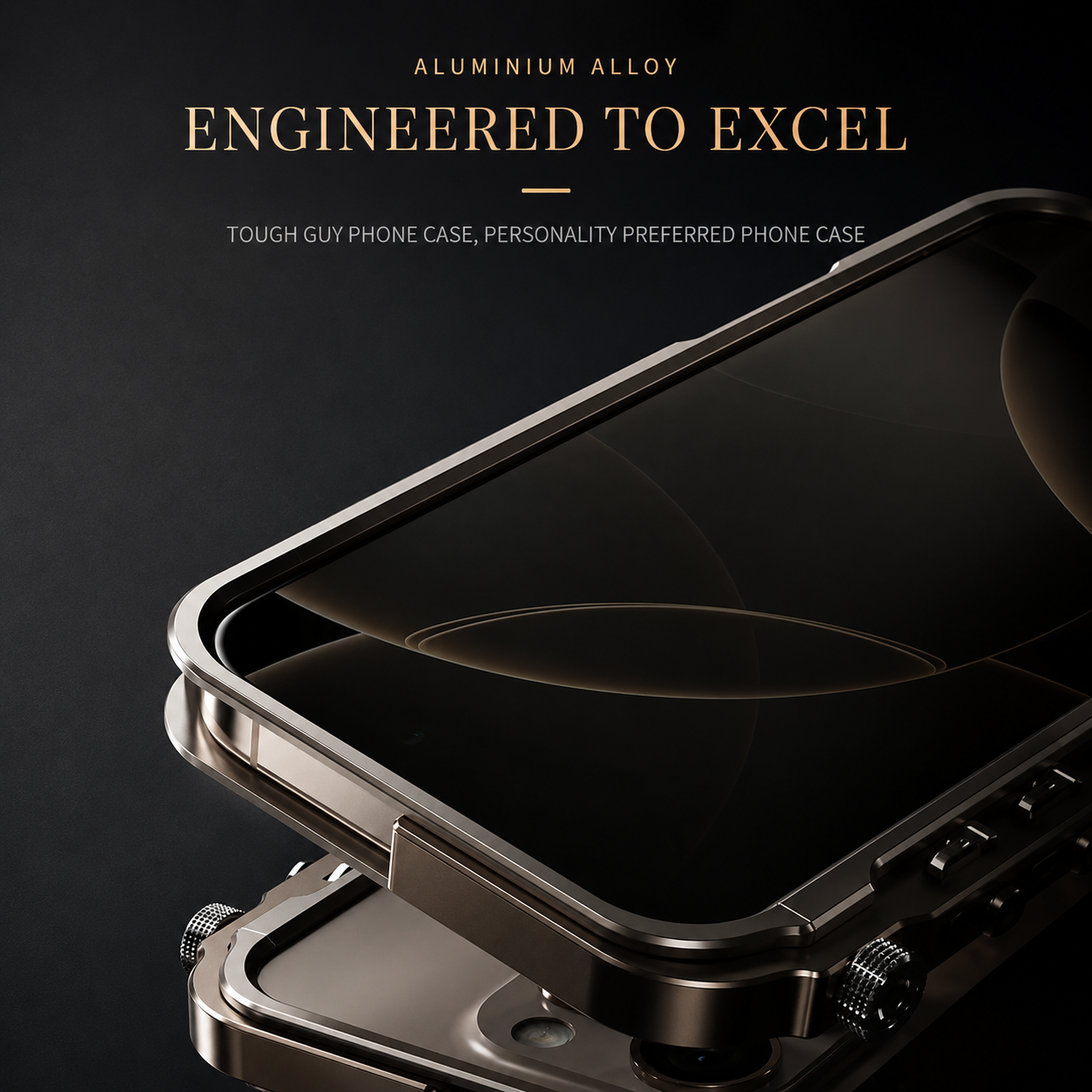 Premium iPhone Case MagSafe Compatible Aluminum Alloy Armor Frame Shockproof Protective Cover Anti Scratch Magnetic Metal Design Non Slip Grip Full Coverage