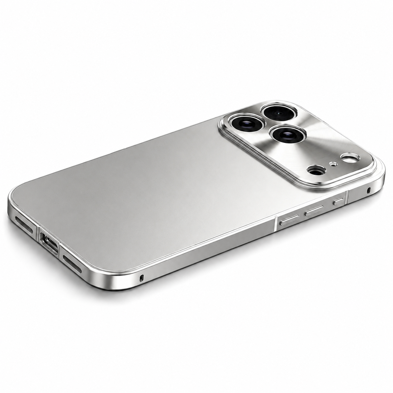 Premium iPhone Case MagSafe Compatible Aluminum Alloy Frame Frosted PC Protective Cover Ultra Thin Shockproof Anti Scratch Matte Lightweight Design