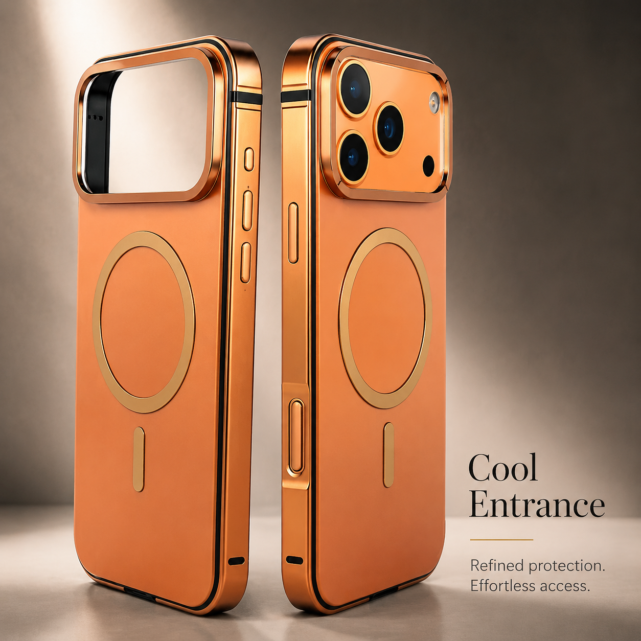 Premium iPhone Case MagSafe Compatible Aluminum Alloy Metal Frame Cover Shockproof Anti Drop Protective Design Scratch Resistant Slim Lightweight