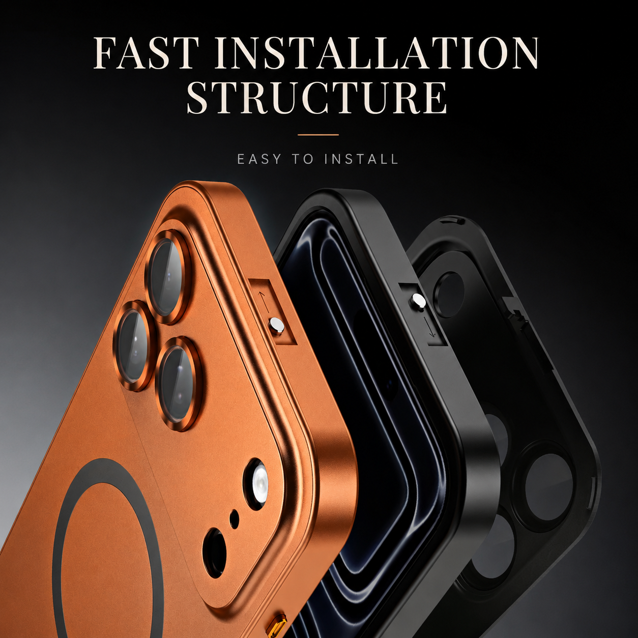 Premium iPhone Case MagSafe Compatible Aluminum Alloy Metal Frame Cover Shockproof Full Coverage Glass Lens Protection Matte Anti Glare Slim Design