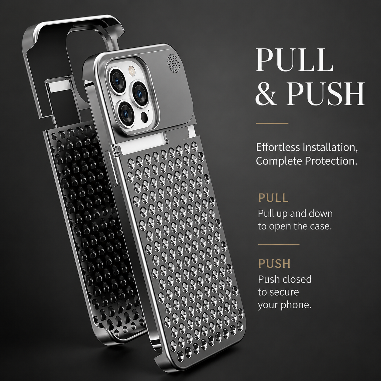 Premium iPhone Case MagSafe Compatible Aluminum Cooling Cover Heat Dissipation Shockproof Protective Case Removable Fragrance Module Magnetic Full Protection Design