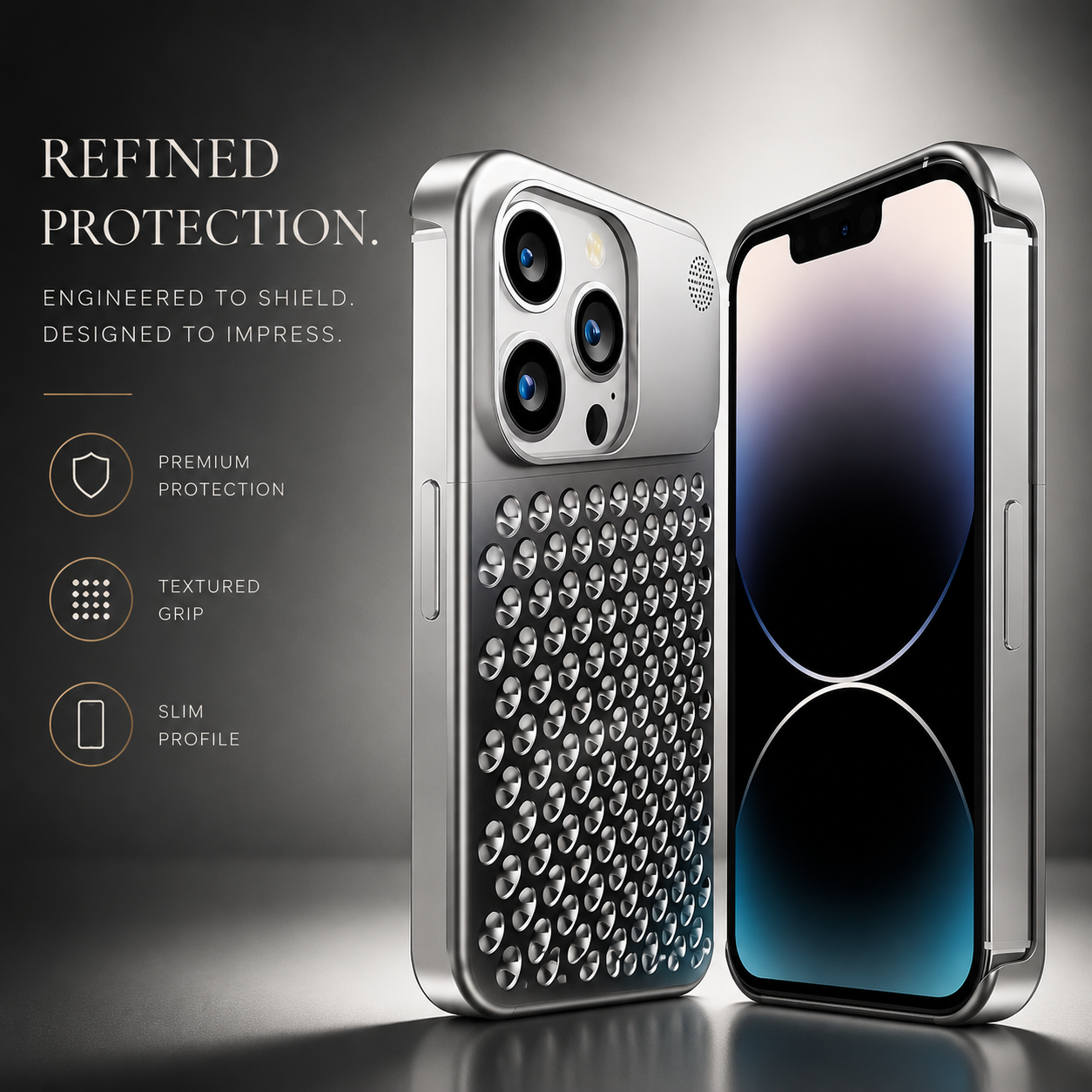 Premium iPhone Case MagSafe Compatible Aluminum Cooling Cover Heat Dissipation Shockproof Protective Case Removable Fragrance Module Magnetic Full Protection Design