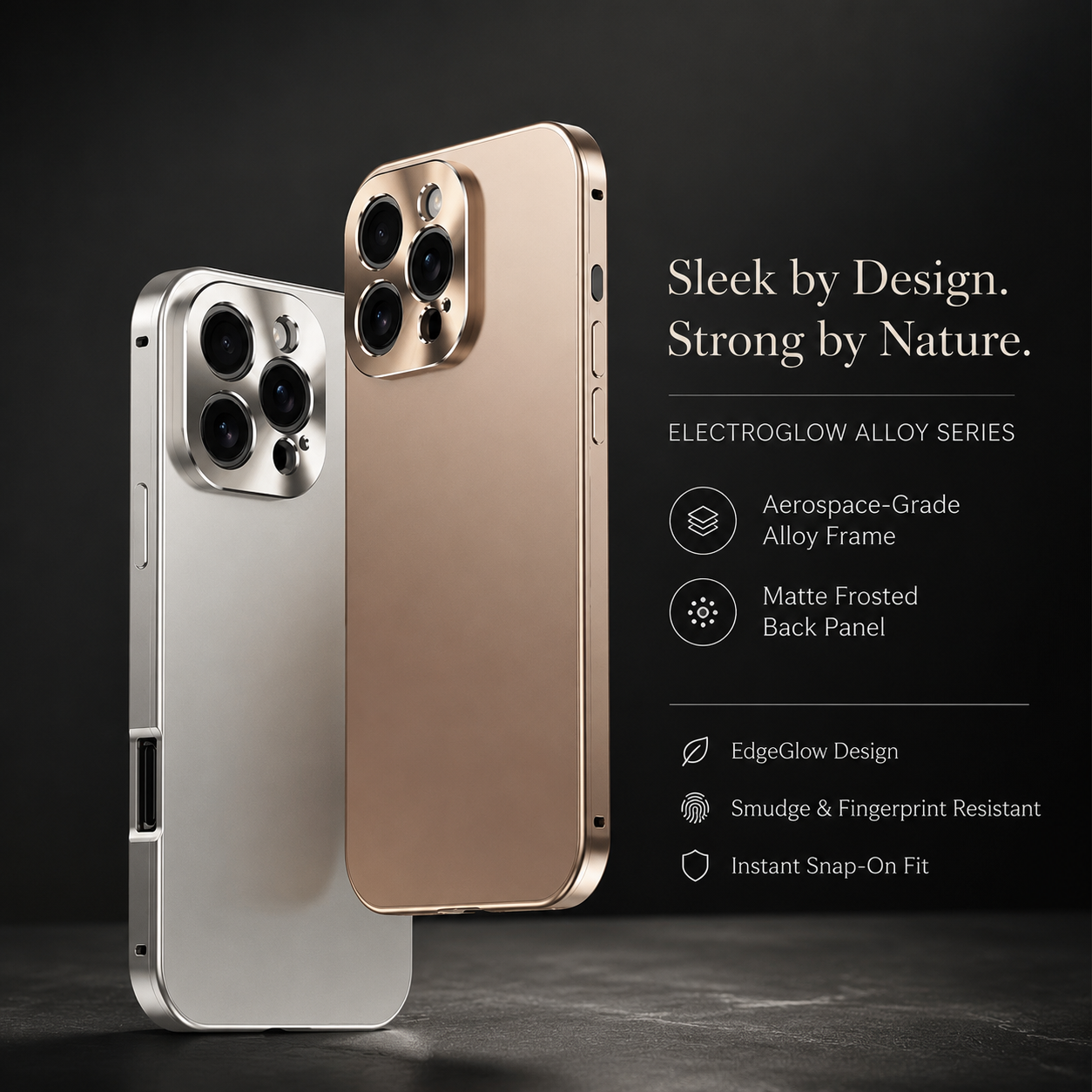 Premium iPhone Case MagSafe Compatible Aluminum Metal Frame Shockproof Protective Cover Camera Lens Protection Wireless Charging Slim Full Coverage