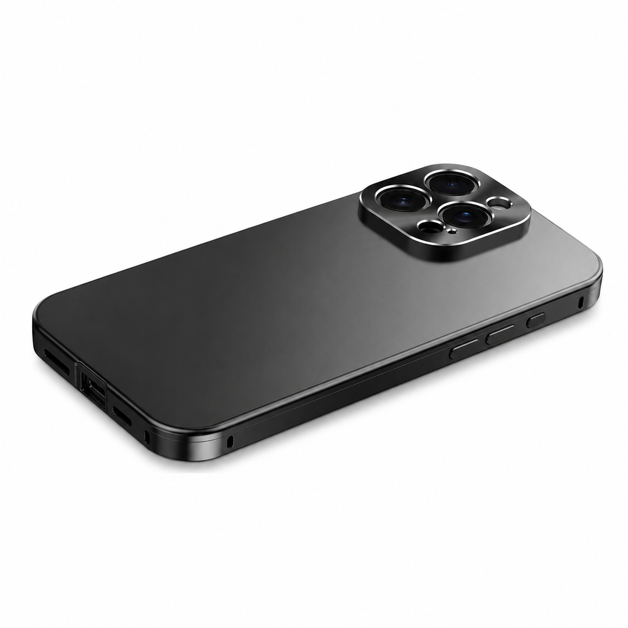 Premium iPhone Case MagSafe Compatible Aluminum Metal Frame Shockproof Protective Cover Camera Lens Protection Wireless Charging Slim Full Coverage