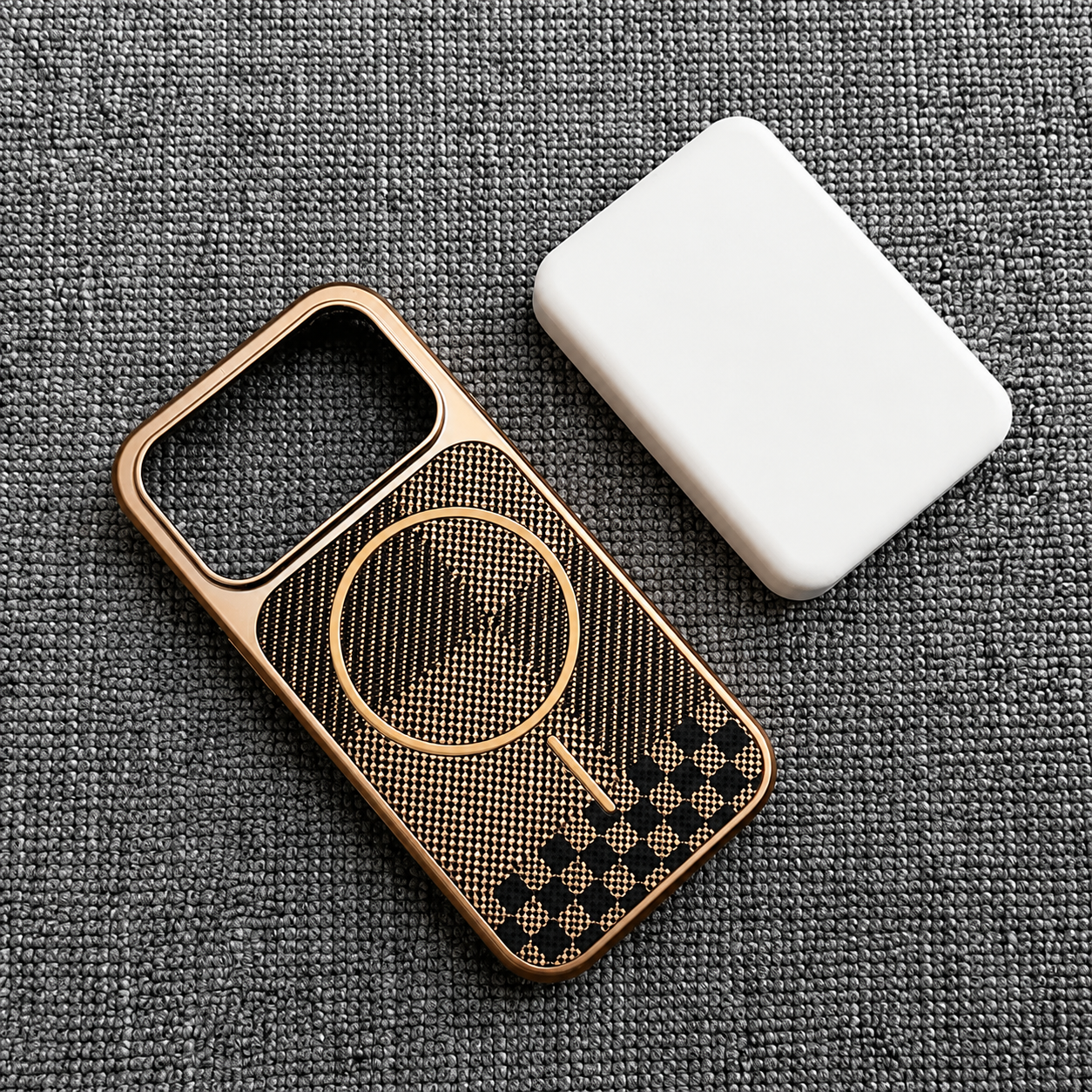 Premium iPhone Case MagSafe Compatible Carbon Fiber Protective Cover Shockproof Anti Scratch Electroplated Finish Lightweight Wireless Charging Slim Design