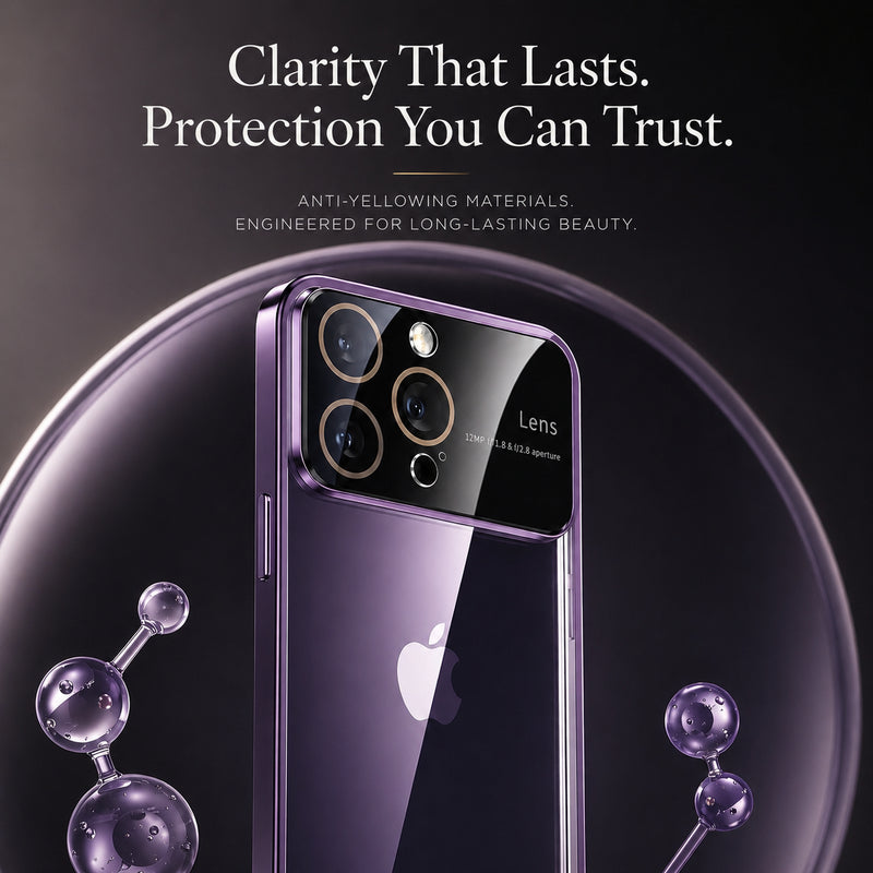 Premium iPhone Case MagSafe Compatible Clear Acrylic Protective Cover Tempered Glass Camera Lens Protection Shockproof Scratch Resistant Slim Full Coverage