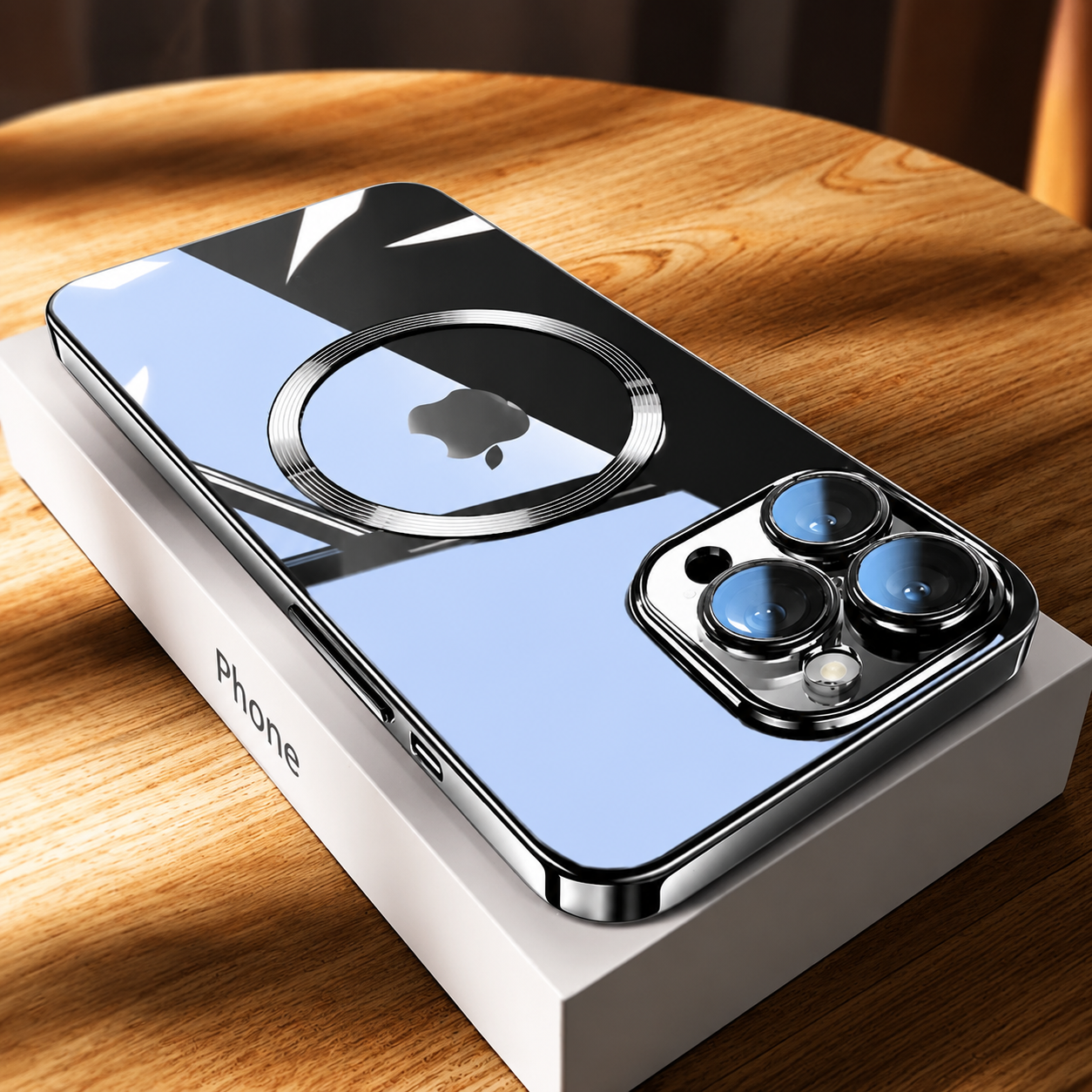 Premium iPhone Case MagSafe Compatible Clear Transparent Hard PC Cover Shockproof Silicone Bumper Scratch Resistant Camera Protection Ultra Thin Slim Design
