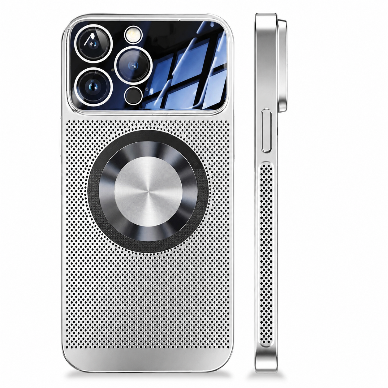 Premium iPhone Case MagSafe Compatible Cooling Mesh Cover Shockproof Magnetic Protective Case Camera Lens Screen Protection Ultra Thin Design