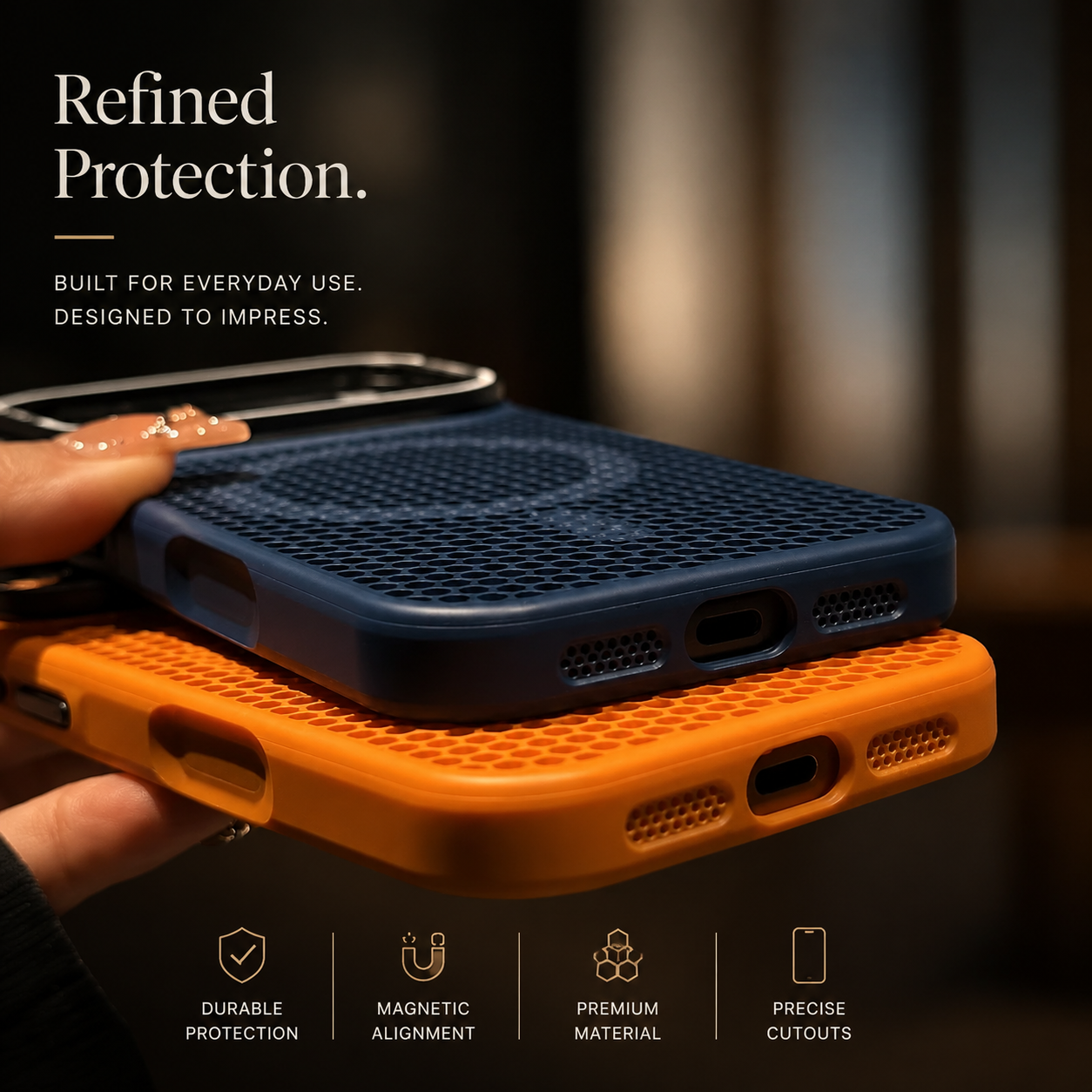 Premium iPhone Case MagSafe Compatible Cooling Mesh Shockproof Protective Cover Camera Mount Holder Anti Fingerprint Anti Scratch Matte Full Coverage