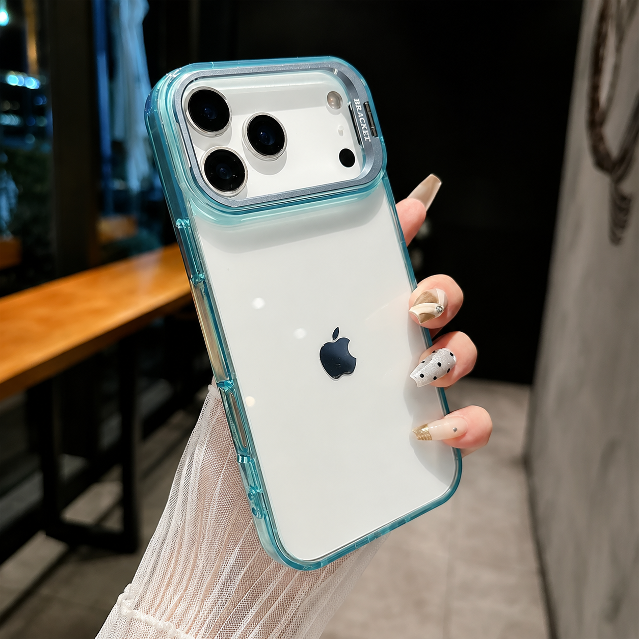Premium iPhone Case MagSafe Compatible Crystal Clear PC Bumper with Camera Lens Stand Shockproof TPU Protective Cover Anti Scratch Slim Design