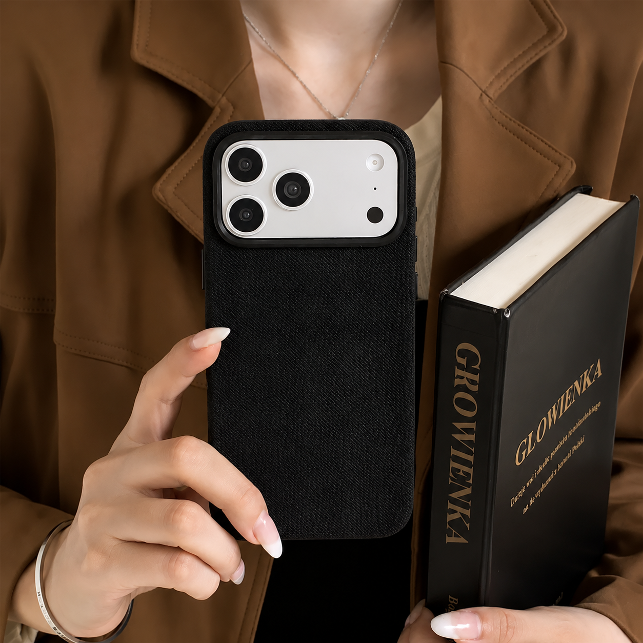 Premium iPhone Case MagSafe Compatible Fiber Leather Cover Invisible Magnetic Charging Matte Anti Fingerprint Shockproof Slim Non Slip Design