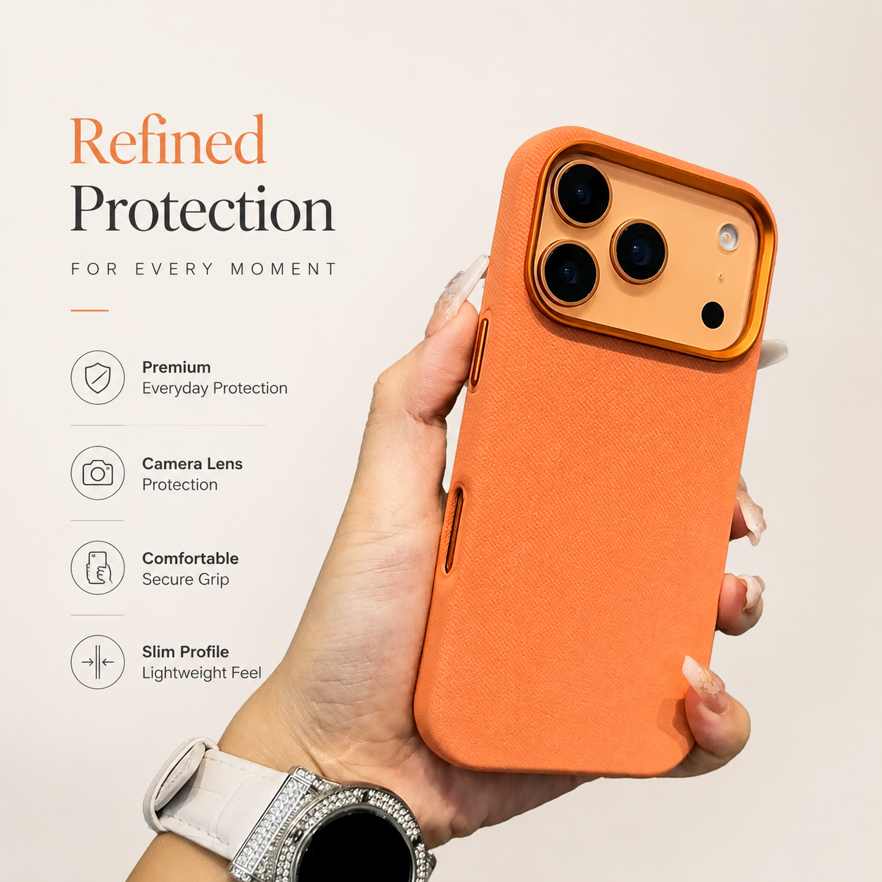 Premium iPhone Case MagSafe Compatible Fiber Leather Cover Invisible Magnetic Charging Matte Anti Fingerprint Shockproof Slim Non Slip Design