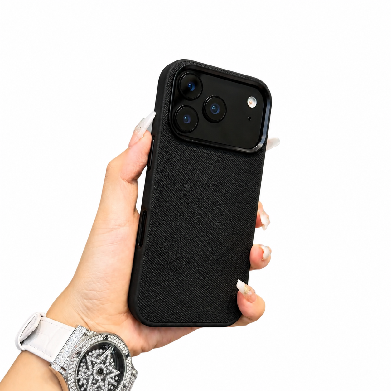 Premium iPhone Case MagSafe Compatible Fiber Leather Cover Invisible Magnetic Charging Matte Anti Fingerprint Shockproof Slim Non Slip Design