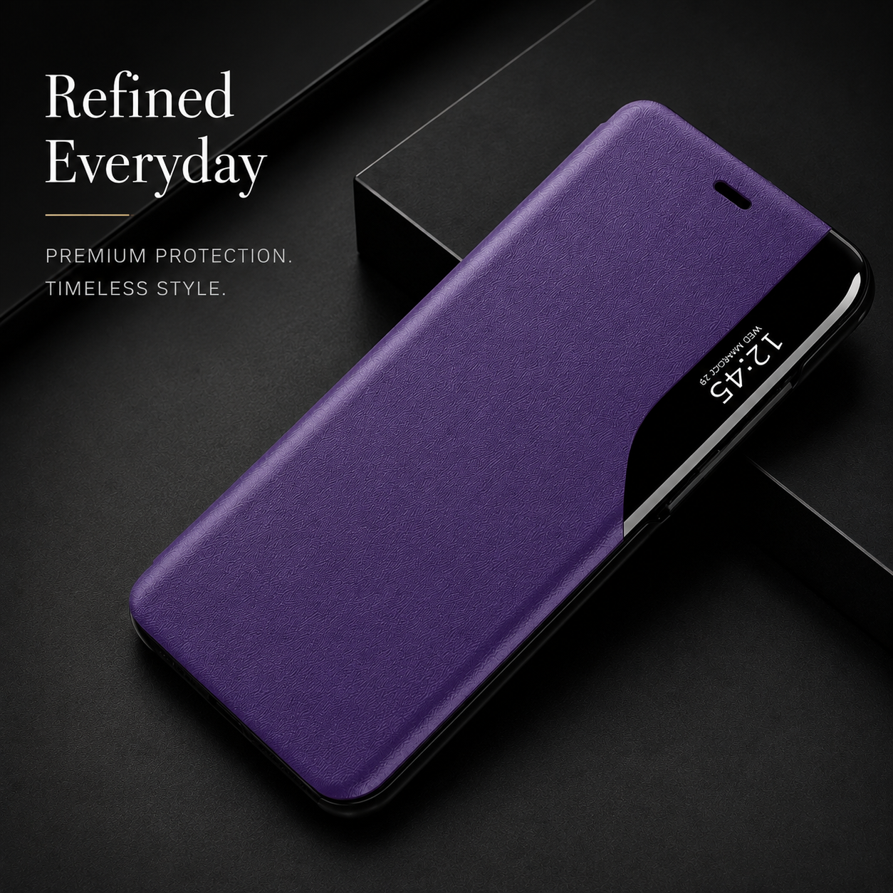 Premium iPhone Case MagSafe Compatible Flip Wallet Protective Cover PU Leather Card Holder Magnetic Closure Kickstand Shockproof Full Body Protection Design