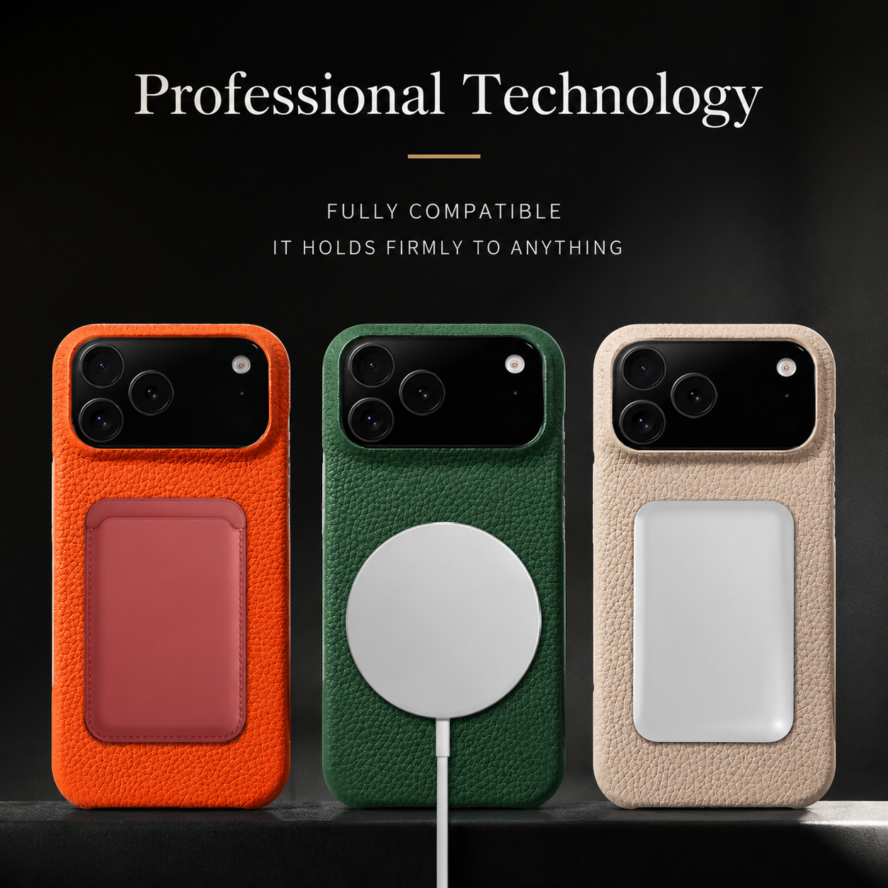 Premium iPhone Case MagSafe Compatible Genuine Leather Magnetic Protective Cover Luxury Cowhide Leather Slim Shockproof Full Coverage