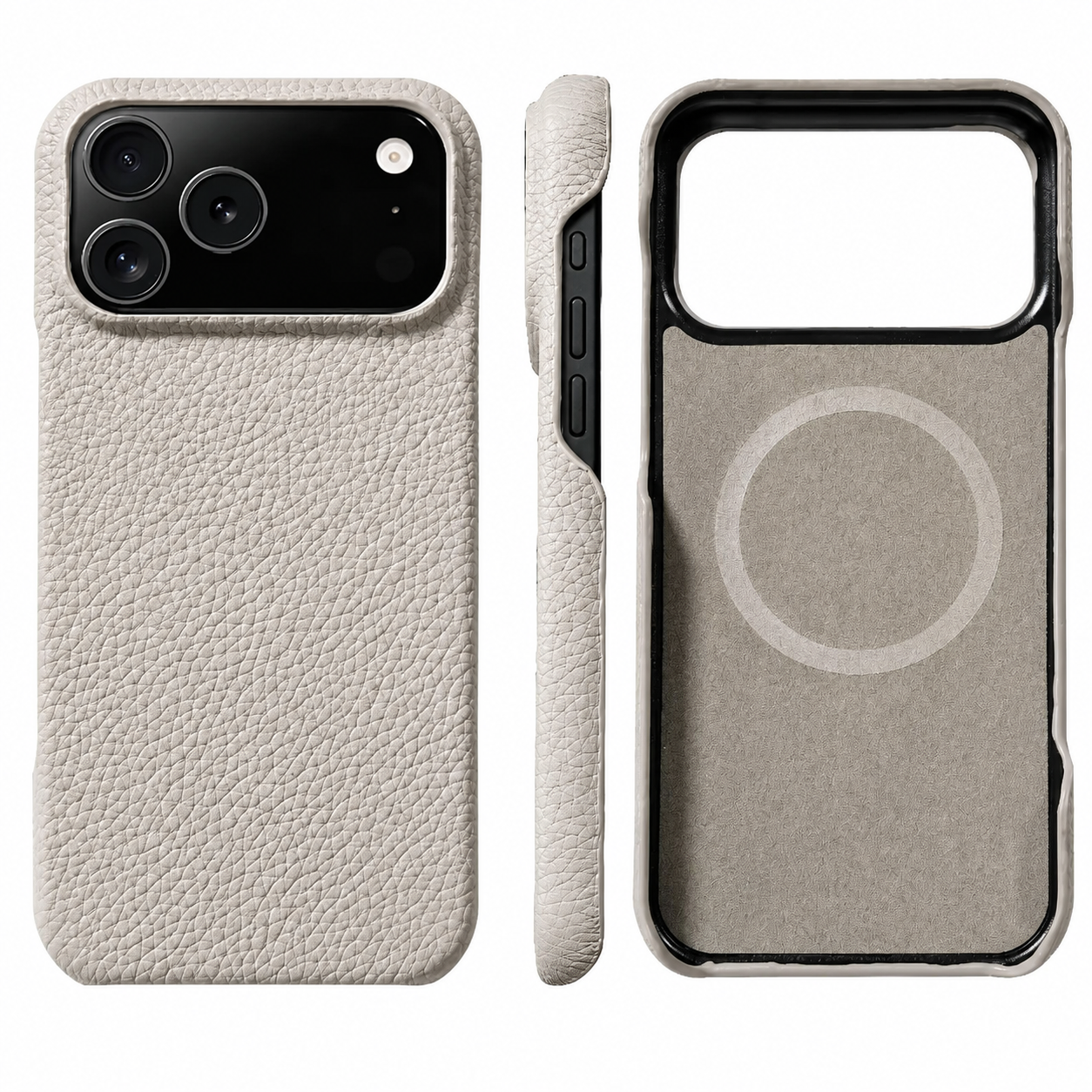 Premium iPhone Case MagSafe Compatible Genuine Leather Magnetic Protective Cover Luxury Cowhide Leather Slim Shockproof Full Coverage