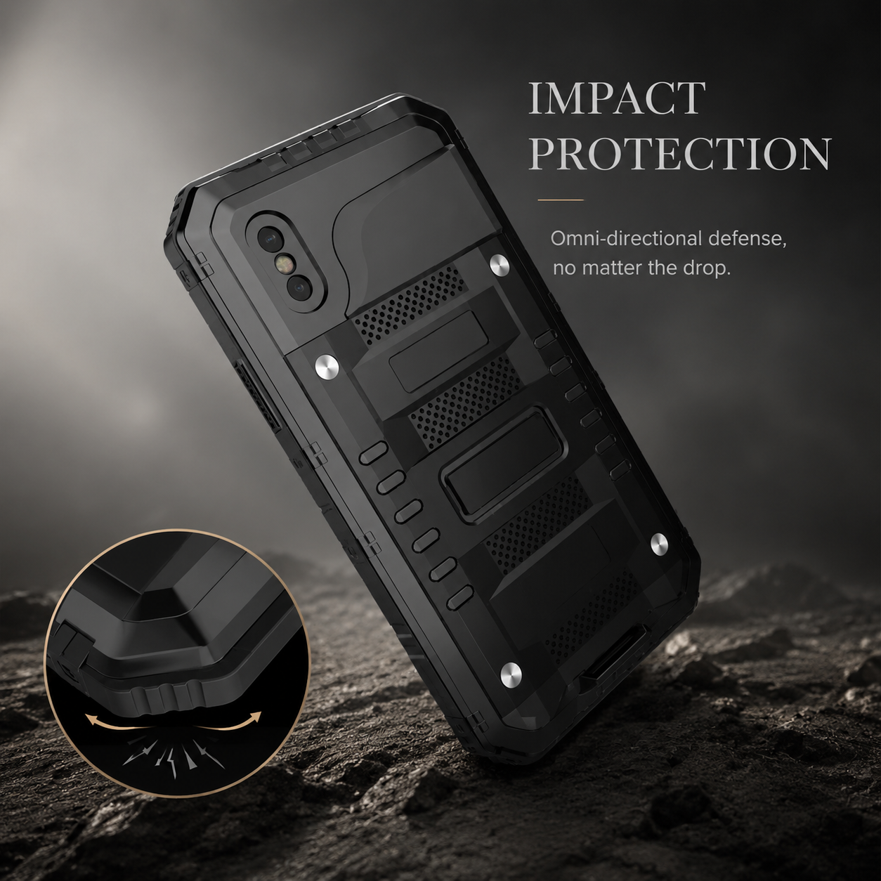 Premium iPhone Case MagSafe Compatible IP68 Waterproof Metal Armor Cover Shockproof Heavy Duty Protective Frame Camera Lens Screen Protection Full Coverage Design