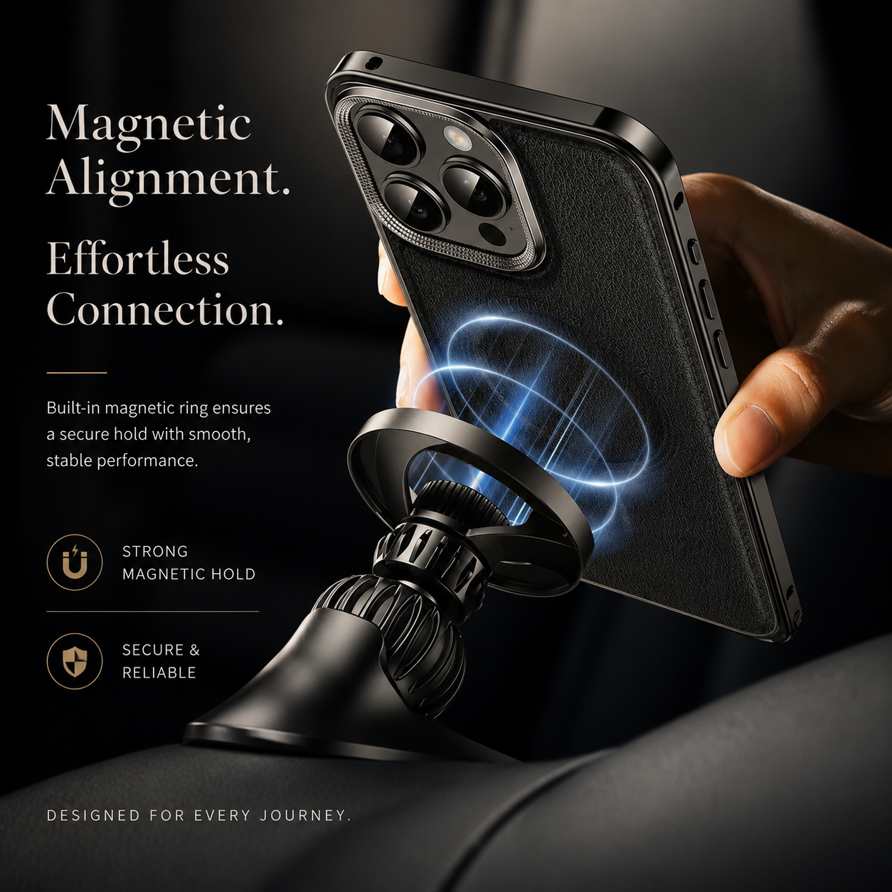 Premium iPhone Case MagSafe Compatible Leather Backplate Aluminum Alloy Frame Shockproof Protective Cover Wireless Charging Slim Luxury Design