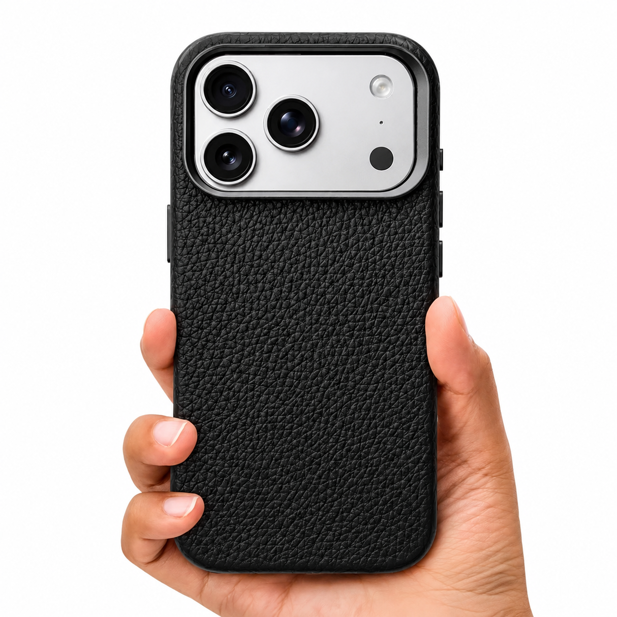 Premium iPhone Case MagSafe Compatible Luxury Lychee Leather Protective Cover Magnetic Shockproof Alloy Lens Protection Anti Scratch Full Coverage
