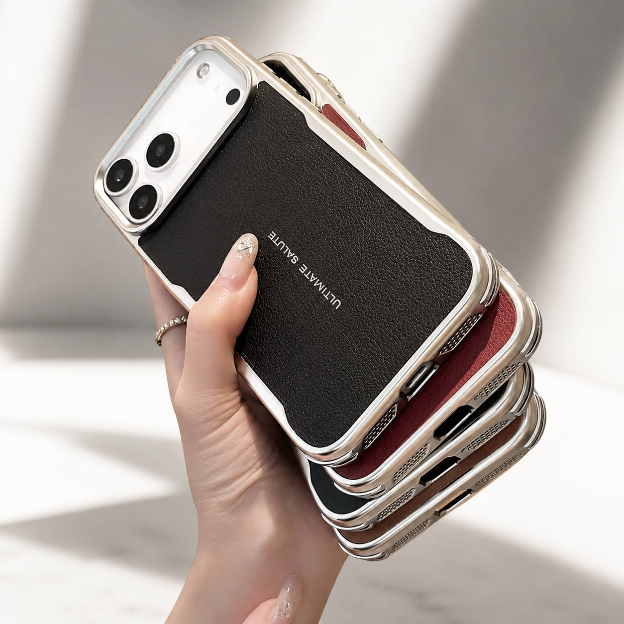 Premium iPhone Case MagSafe Compatible Luxury PU Leather Protective Cover Magnetic PC Frame Shockproof Anti Scratch Full Coverage Slim Design