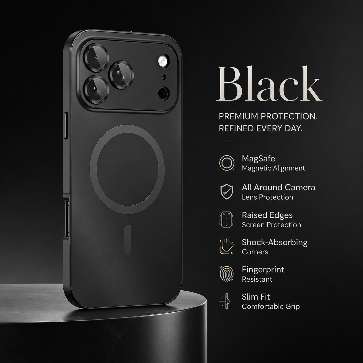 Premium iPhone Case MagSafe Compatible Magnetic Protective Cover Aluminum Metal Frame PC Back Shockproof Camera Lens Guard Ultra Thin Full Protection Design