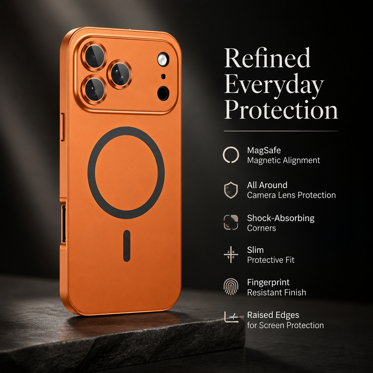 Premium iPhone Case MagSafe Compatible Magnetic Protective Cover Aluminum Metal Frame PC Back Shockproof Camera Lens Guard Ultra Thin Full Protection Design